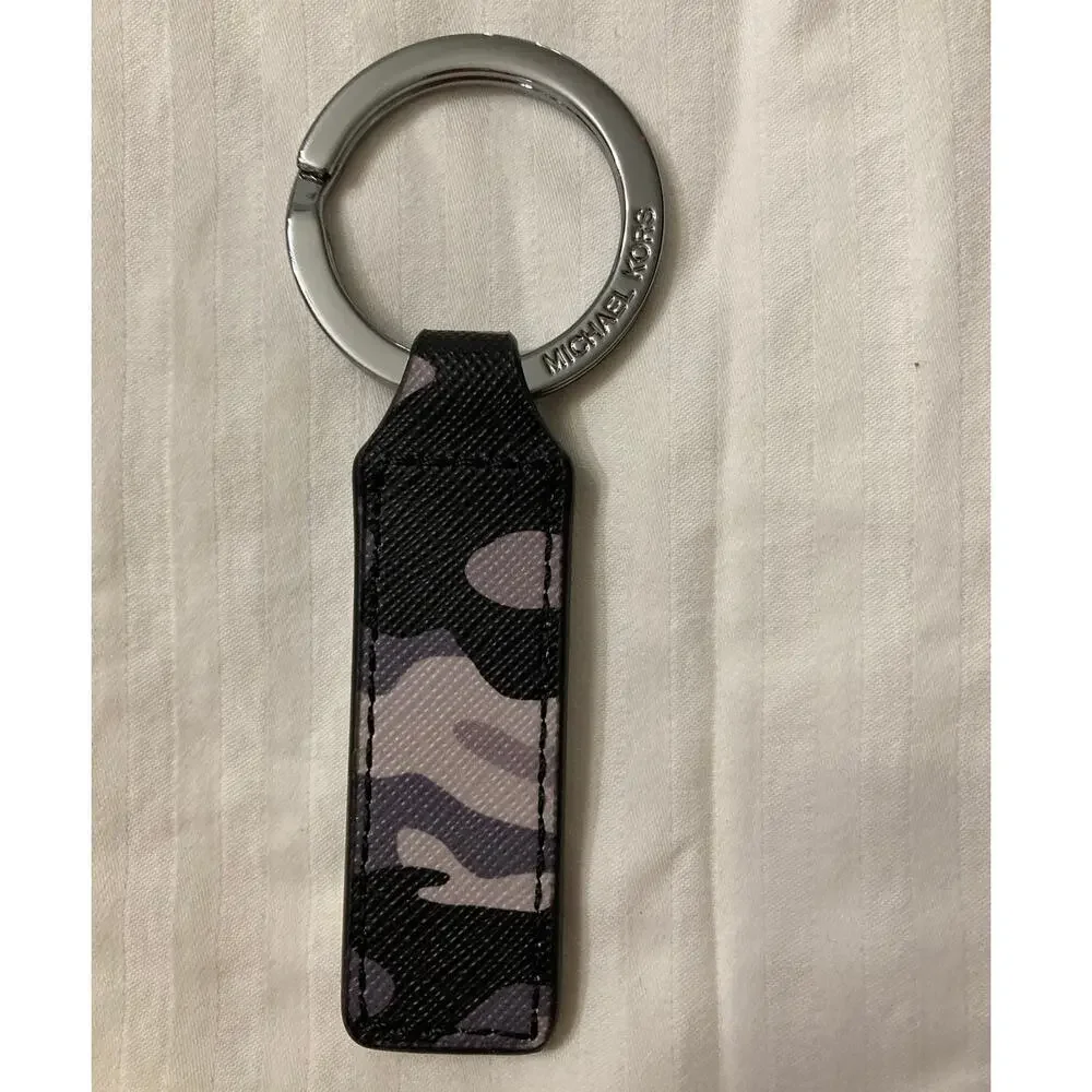 MICHAEL KORS GRAY, TAN, BLACK CAMO KEY CHAIN